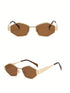 SHEIN Rhombus Metal Small Frame Y2K Fashion Fashion Glasses