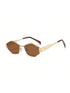 SHEIN Rhombus Metal Small Frame Y2K Fashion Fashion Glasses