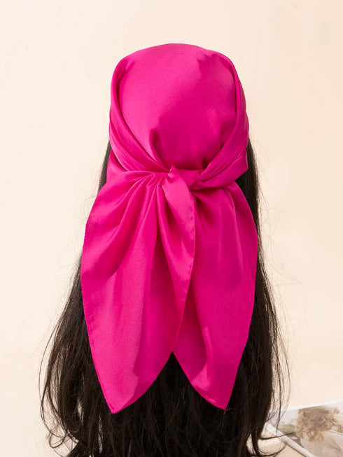 SHEIN 1pc Stylish Classic Soft Minimalist Solid Bandana Fashion Head Scarf Bandana