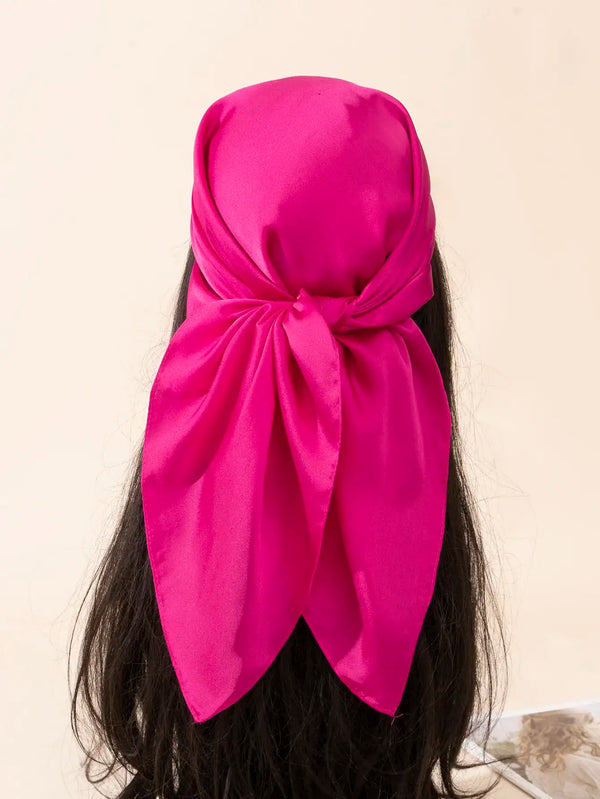 SHEIN 1pc Stylish Classic Soft Minimalist Solid Bandana Fashion Head Scarf Bandana