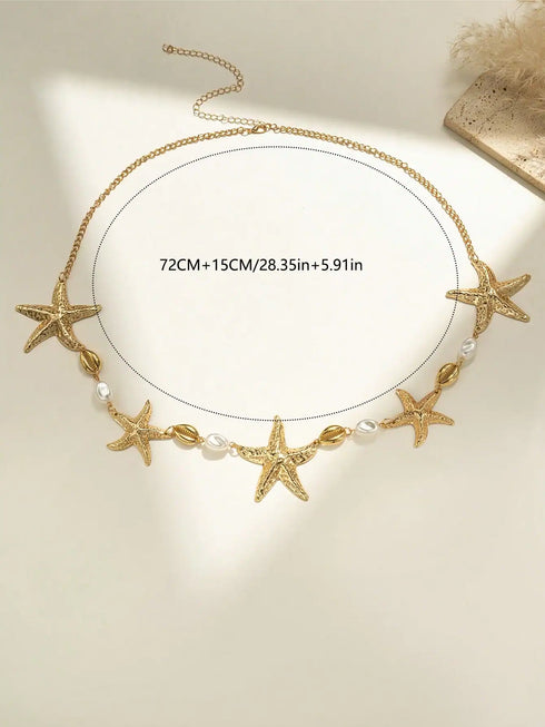 SHEIN Summer Starfish Waist Chain