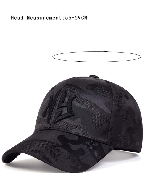 SHEIN 1pc Unisex Letter Embroidered Camo Print Adjustable Casual Baseball Cap