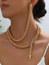 SHEIN Retro Punk Style Snake Wrap Around Earrings Necklace Set