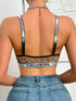 SHEIN 1pc Women Solid Color & Leopard Print Front Lingerie Bra