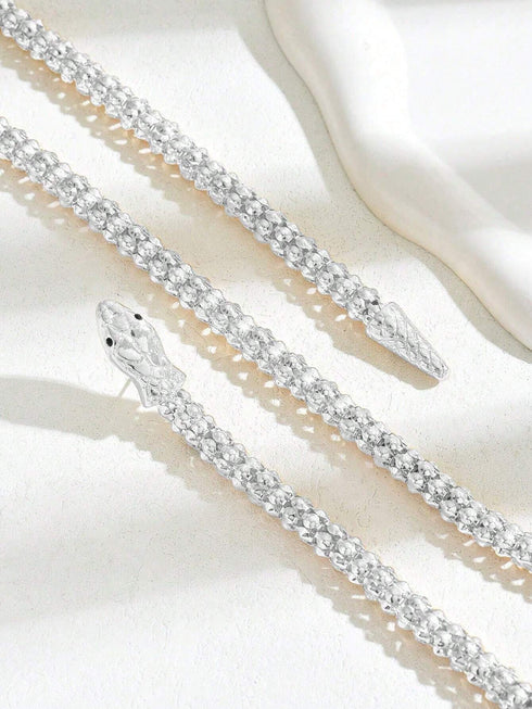 SHEIN Creative Snake Coiling Earrings