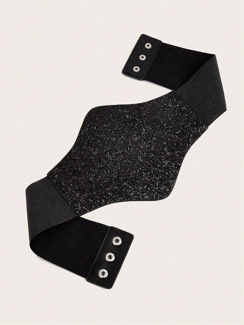 SHEIN Elegant Party Decorative Elastic Waist Buckle Corset