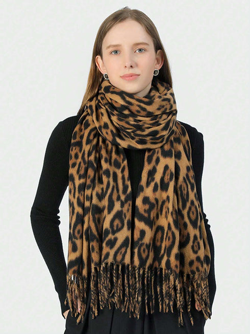 SHEIN Leopard Print Scarf
