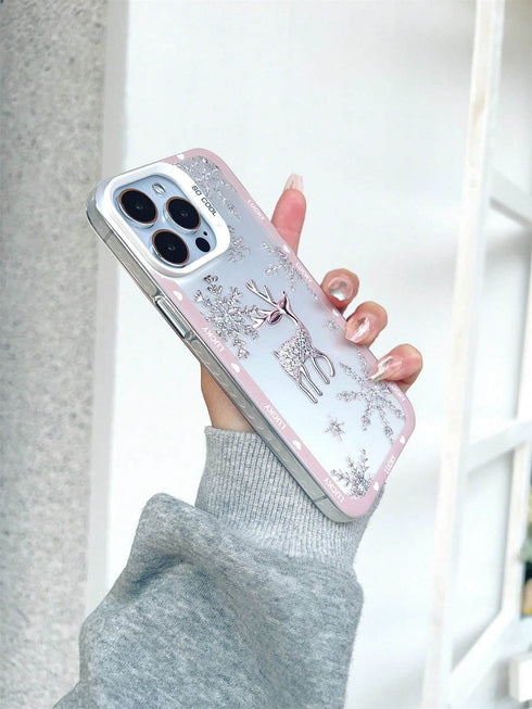 SHEIN Creative Snowflake Fawn Case