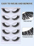 SHEIN NAIJEMA 5 Pairs NAIJEMA Transparent Stem Cat Eye Fox Eye False Eyelashes