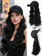 22 Inch Women's Baseball Cap Wig, Synthetic Women's Wig That Combines Wig Cap And Curly Wig