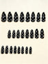 SHEIN 24pcs Almond Shaped Black & White Polka Dot Pattern Nail Stickers, Elegant Daily Fashion, Black Base With White Dots, Full Coverage Fake Nails, Includes 1 Sheet Of Adhesive And 1 Mini Nail File, Random Delivery