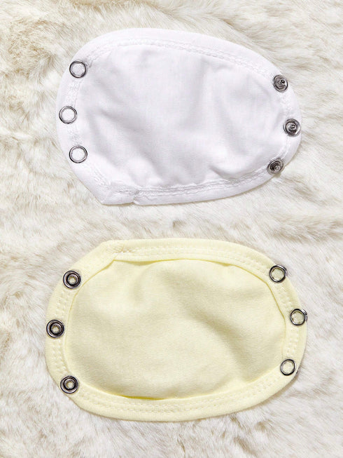 SHEIN 2pcs Single-Layered (Thin) Fabric(white + yellow )