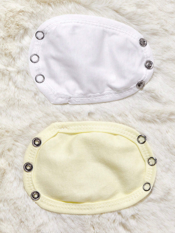 SHEIN 2pcs Single-Layered (Thin) Fabric(white + yellow )
