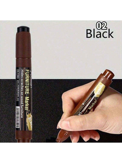 SHEIN 2pcs (Black + Brown) Furniture Wood Touch Up Markers
