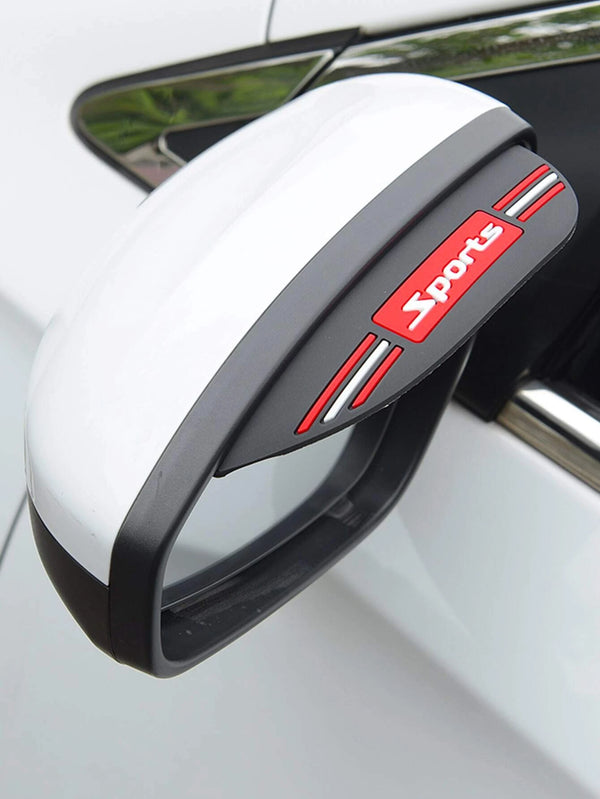 SHEIN 2pcs Car Rear View Mirror Rain Eyebrow