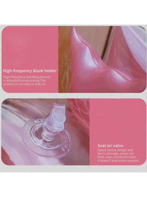 طقم سباحة من قطعتين من SHEIN، عبارة عن أكمام عائمة للسباحة (على شكل حورية البحر)