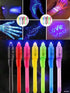30pcs Random Color Glow Invisible Fluorescent Marker Pens, Mysterious Message Magic Pens