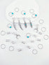 SHEIN 31 Pcs Turquoise Pendant Dreadlock Braid Hair Beads Braids Hair Rings