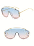 SHEIN Fashionable Retro Oversized Exquisite Metal Frame Legs Women's Fashion Glasses
