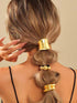 SHEIN 3pcs Geometric Design Metal Hair Ties