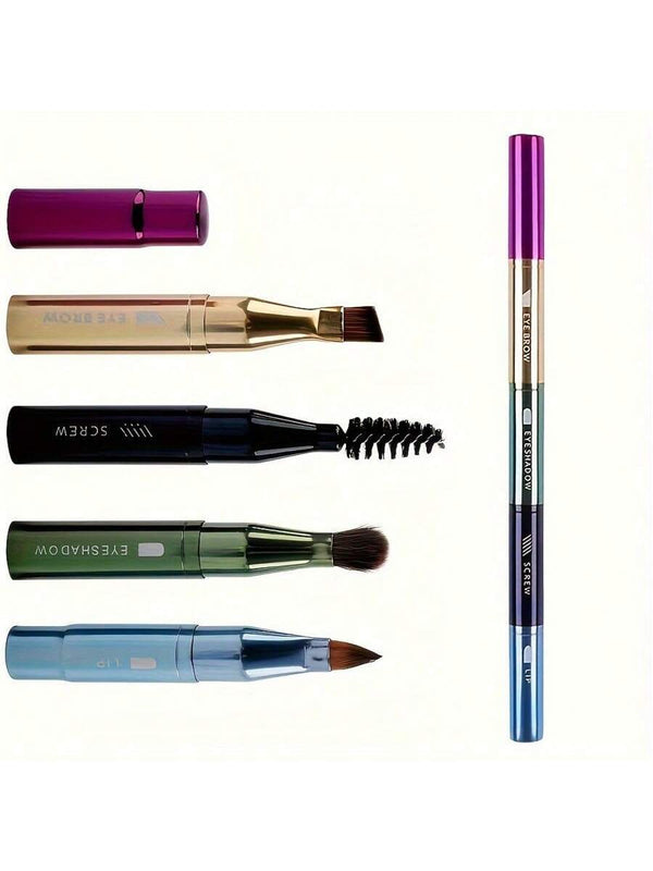 SHEIN 4-In-1 Portable Makeup Brush Set