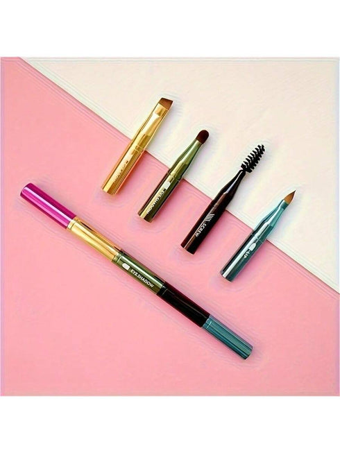 SHEIN 4-In-1 Portable Makeup Brush Set