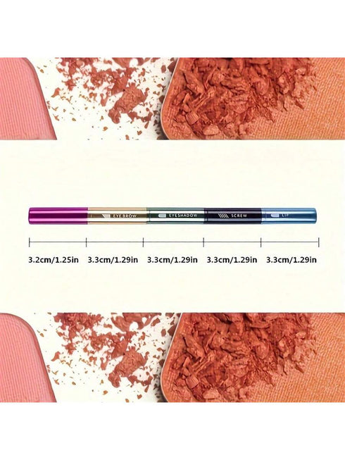 SHEIN 4-In-1 Portable Makeup Brush Set