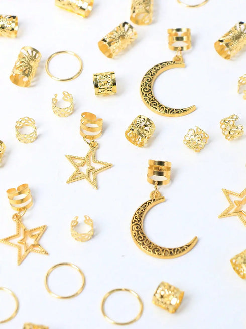 SHEIN Braids Accessories Set, Moon Star Hair Clips