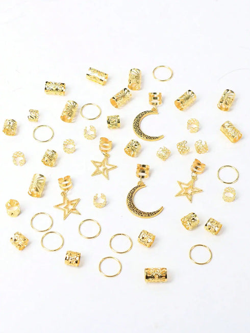 SHEIN Braids Accessories Set, Moon Star Hair Clips