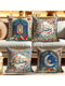 SHEIN 4pcs Ramadan Kareem Party Decoration Moon Lamp Lantern Lights Floral Pillow Covers