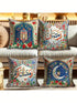 SHEIN 4pcs Ramadan Kareem Party Decoration Moon Lamp Lantern Lights Floral Pillow Covers