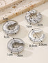 SHEIN 4pcs Exaggerated Personality Circle C-Shaped Earrings