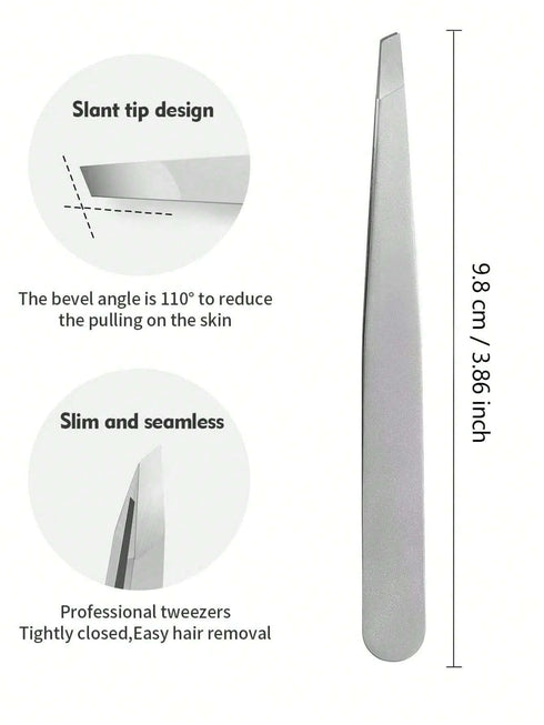 SHEIN Professional Hair Removal Tweezers, 1pc Stainless Steel Tweezers