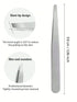 SHEIN Professional Hair Removal Tweezers, 1pc Stainless Steel Tweezers