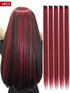 5 PCS Red Colored Clip In Hair Extensions