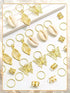 SHEIN 50PCS Butterfly Hair Jewelry Gold Dreadlock Cuffs For Dreadlocks, Shell Loc Jewelry