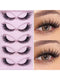 SHEIN 5 Pairs Cat Eye Lashes Wispy Fake Lashes Fluffy