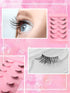 SHEIN 5 Pairs Of Half-Eye False Eyelashes With Transparent Stem, 3D Faux
