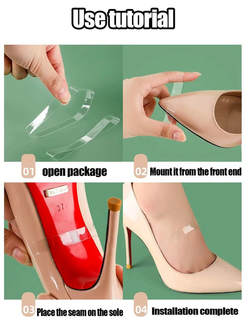 SHEIN 5 Pairs Of Women's High Heel Shoe Laces, Non-Slip Invisible Transparent Fixed Shoelaces, Women's High Heels Prevent