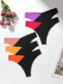 SHEIN 5pcsPack Seamless Scallop Design Women Underwear, Comfortable Contrast Color Thong Panties