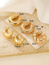 shein 4pcs Exaggerated Personality Circle C-Shaped Spiral Column Hollow Large Ear
