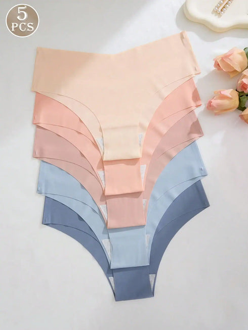SHEIN 5pcs/Pack Women No-Trace Comfortable Soft Sexy