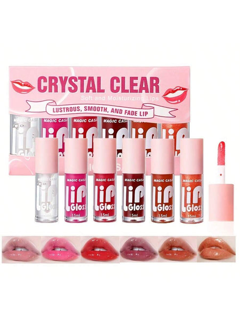 6-piece moisturizing lip balm set, prevents peeling and cracking.