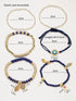SHEIN 6pcs Boho Style Multicolor Asymmetrical Beaded Bracelets