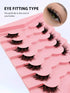 SHEIN 7 Pairs Half Lashes False 15mm Cat Eye Look Tail Elongated Lashes