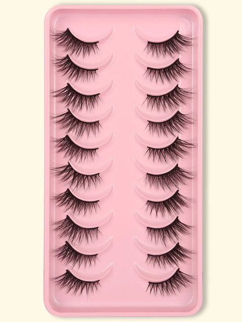 SHEIN 7 Pairs Of Criss-Cross Curled False Eyelashes