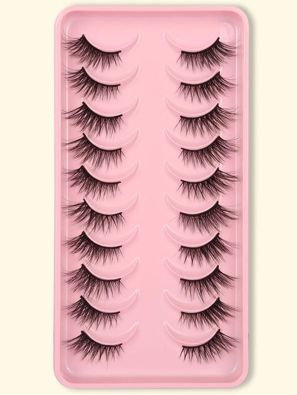 SHEIN 7 Pairs Of Criss-Cross Curled False Eyelashes Makeup Products