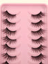 SHEIN 7 Pairs Of Criss-Cross Curled False Eyelashes Makeup Products
