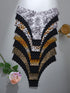 SHEIN 8pcs/Set Women's Seamless Leopard Print & Solid Color Wavy Trim Comfortable Smooth Fabric Triangle Panties