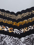SHEIN 8pcs/Set Women's Seamless Leopard Print & Solid Color Wavy Trim Comfortable Smooth Fabric Triangle Panties